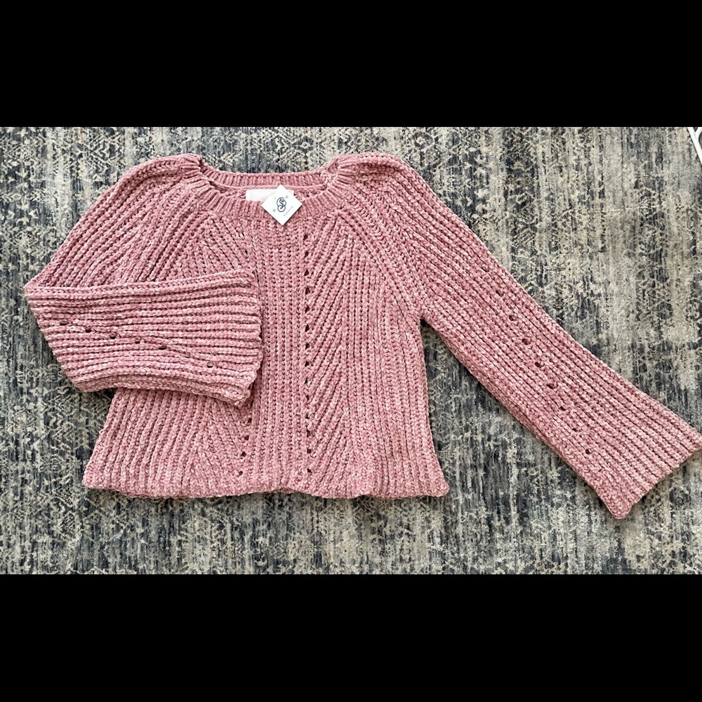 Blu Spero mauve flare arm sweater